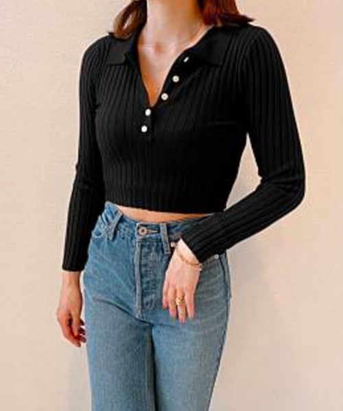 Vicente（ヴィセンテ）の「Front button tops（ニット/セーター・レディース・ホワイト/ブラック・FREE）」の22枚目の写真