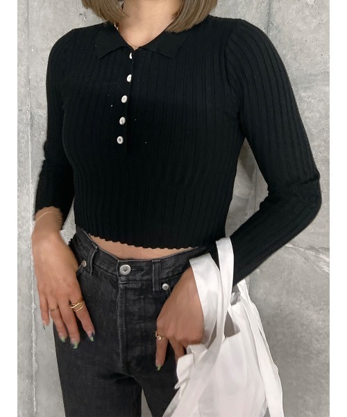 Vicente（ヴィセンテ）の「Front button tops（ニット/セーター・レディース・ホワイト/ブラック・FREE）」の20枚目の写真