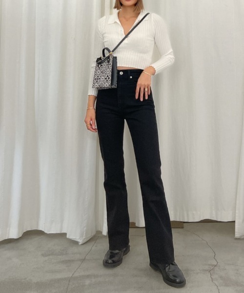 Vicente（ヴィセンテ）の「Front button tops（ニット/セーター・レディース・ホワイト/ブラック・FREE）」の13枚目の写真