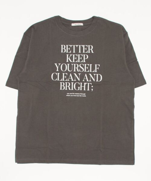 JUGLANS(ユグランス)の「☆ カジュアルな着こなし。英字ロゴプリントTee T2412(Tシャツ/カットソー・レディース・ホワイト/パープル/スミクロ・FREE)」の12枚目の写真