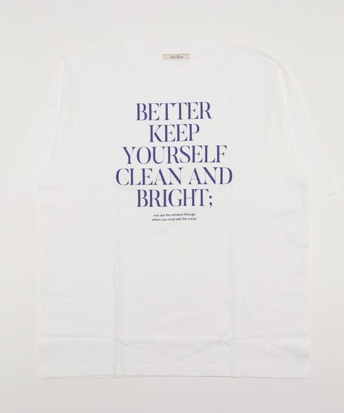 JUGLANS(ユグランス)の「☆ カジュアルな着こなし。英字ロゴプリントTee T2412(Tシャツ/カットソー・レディース・ホワイト/パープル/スミクロ・FREE)」の17枚目の写真