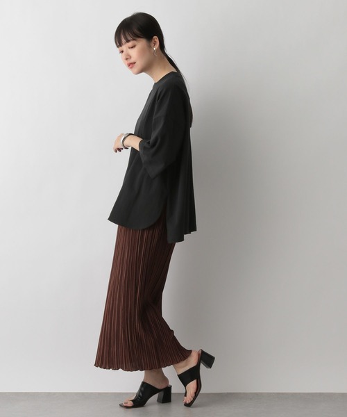 LOWRYS FARM（ローリーズファーム）の「ワイドＴシャツカットソー　294617（Tシャツ/カットソー・レディース・ホワイト/ブルー/ブラウン/ブラック・FREE）」の12枚目の写真