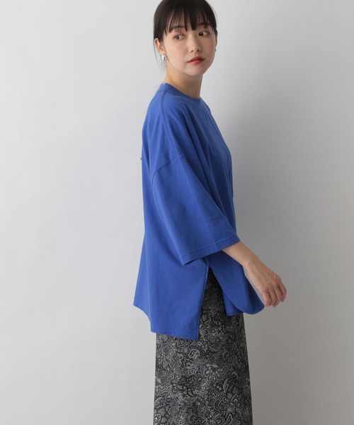 LOWRYS FARM（ローリーズファーム）の「ワイドＴシャツカットソー　294617（Tシャツ/カットソー・レディース・ホワイト/ブルー/ブラウン/ブラック・FREE）」の19枚目の写真