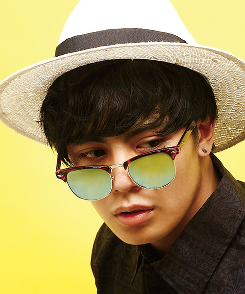 WEGO（ウィゴー）の「WEGO/サーモントミラーサングラス（サングラス・メンズ・ブラック/ブラック系その他/ブラウン系その他・FREE）」の14枚目の写真