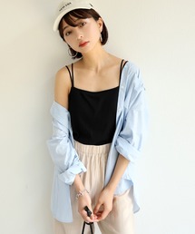 andme | コットン長袖オーバーサイズ背中タックカラーシャツ(シャツ/ブラウス)