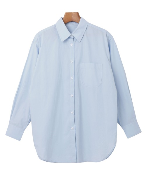 andme(アンドミー)の「コットン長袖オーバーサイズ背中タックカラーシャツ(シャツ/ブラウス・レディース・ホワイト/ピンク/サックスブルー/グリーン/オレンジ・M/L)」の18枚目の写真