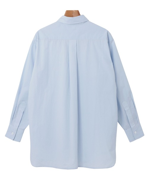 andme(アンドミー)の「コットン長袖オーバーサイズ背中タックカラーシャツ(シャツ/ブラウス・レディース・ホワイト/ピンク/サックスブルー/グリーン/オレンジ・M/L)」の14枚目の写真