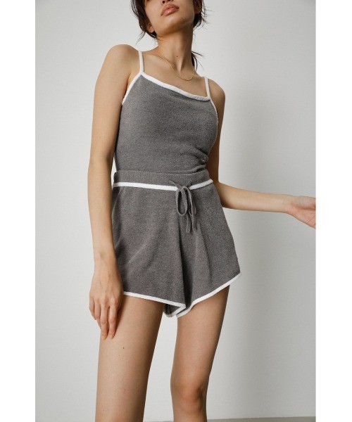AZUL by moussy(アズールバイマウジー)の「A/H WHIP NIGHT KNIT BRA TOP(チューブトップ・レディース・グレー・SMALL)」の1枚目の写真