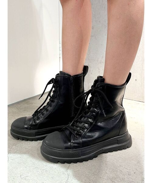 GYDA(ジェイダ)の「LIGHTインソール ワークブーツ(ブーツ・レディース・ブラック・SMALL/MEDIUM/LARGE)」の2枚目の写真