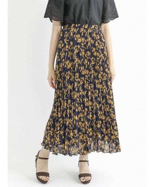 Te chichi（テチチ）の「ジョーゼット変形プリーツスカート（スカート・レディース・ネイビー/ブラウン/チャコール・ﾌﾘ-）」の3枚目の写真