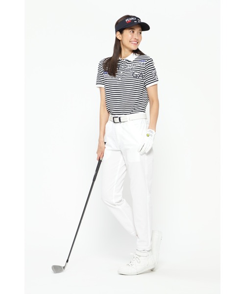 PEARLY GATES】トライクール 半袖カノコポロシャツ ＜ボーダー柄