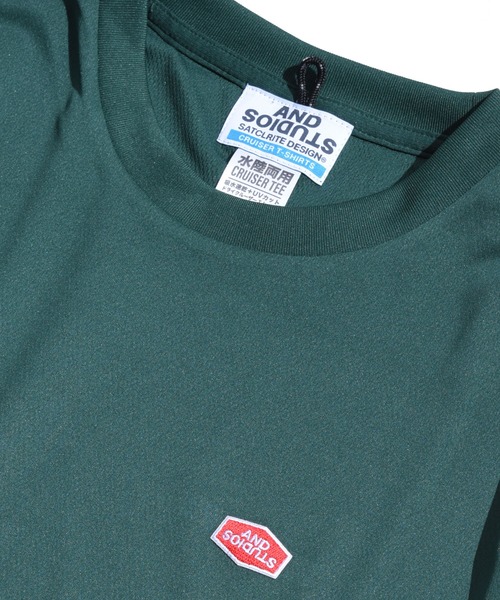Satellite(サテライト)の「【SATELLITE(サテライト)】CRUISESR TEE LOGO1 / ワイドシルエット / 吸汗速乾/ ドライフィット(Tシャツ/カットソー・メンズ・ブラック/ダークグリーン/ブラウン系その他・M/L)」の3枚目の写真