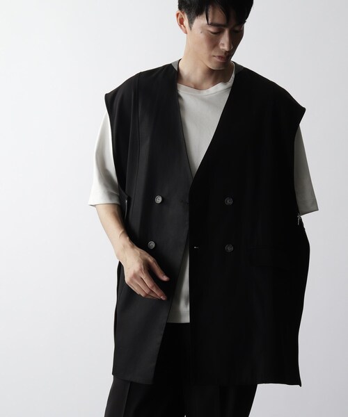 THE SHOP TK (ザ ショップ ティーケー )の「◆サイドジップロングベスト(ベスト・メンズ・ブラック/ベージュ・99)」の12枚目の写真