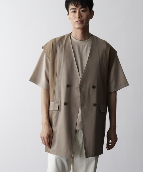 THE SHOP TK (ザ ショップ ティーケー )の「◆サイドジップロングベスト(ベスト・メンズ・ブラック/ベージュ・99)」の16枚目の写真