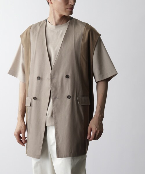 THE SHOP TK (ザ ショップ ティーケー )の「◆サイドジップロングベスト(ベスト・メンズ・ブラック/ベージュ・99)」の17枚目の写真
