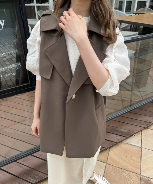 Ambre Ciel（アンブルシエル）の「ギャザーボリュームシアーブラウス／【WEB/EC限定商品】（シャツ/ブラウス・レディース・ブラック/アイボリー/モカ・FREE）」の13枚目の写真