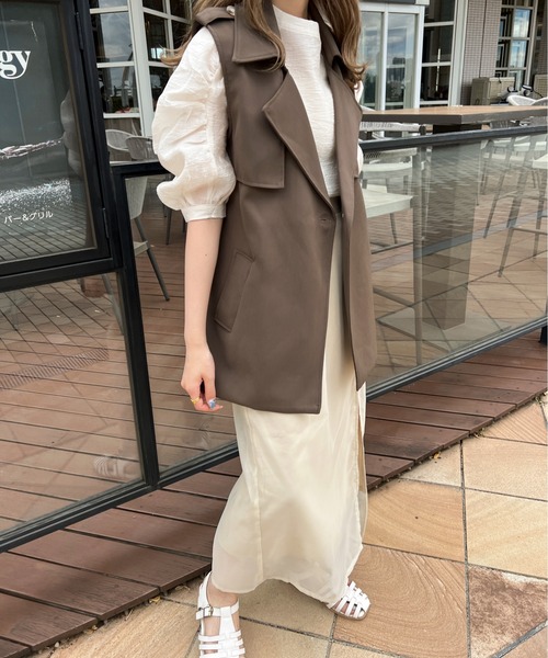 Ambre Ciel（アンブルシエル）の「ギャザーボリュームシアーブラウス／【WEB/EC限定商品】（シャツ/ブラウス・レディース・ブラック/アイボリー/モカ・FREE）」の14枚目の写真