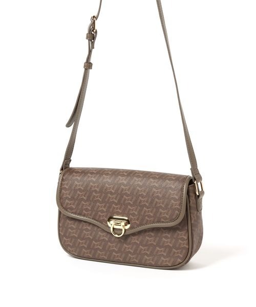 mysty woman（ミスティウーマン）の「モノグラムヴィンテージバッグ 126279（ショルダーバッグ・レディース・ブラウン/グリーン/アイボリー・FREE）」の4枚目の写真