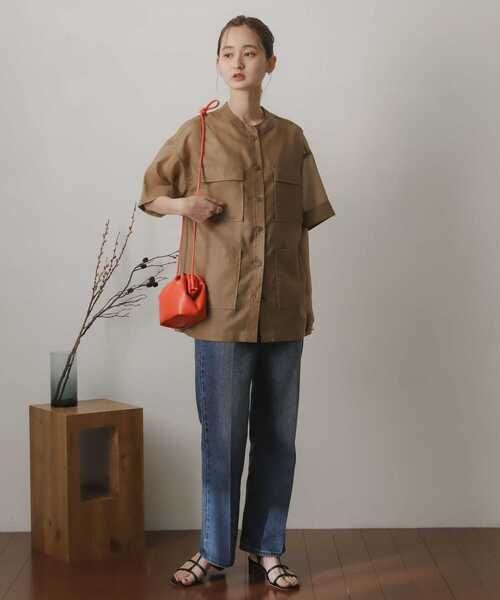 SENSE OF PLACE by URBAN RESEARCH（センスオブプレイスバイアーバンリサーチ）の「シアーミリタリージャケット（ミリタリージャケット・レディース・ブラウン/アイボリー・ONE）」の7枚目の写真