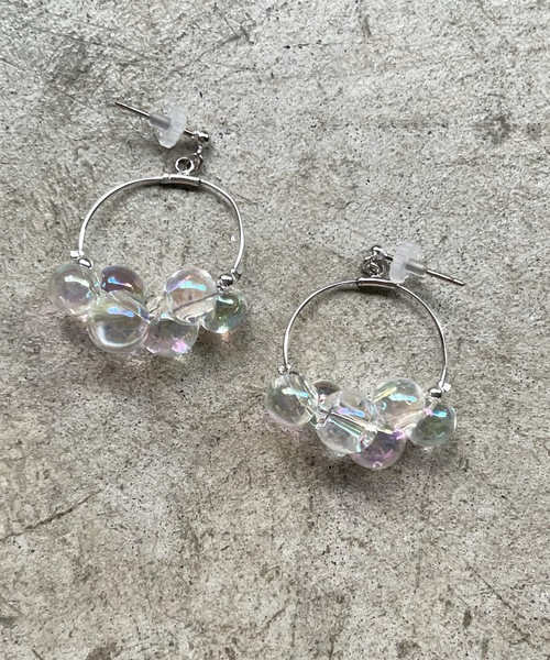 Zoule(ゾーラ)の「Zoule ゾーラ:bubbleb hoop バブルフープ ピアス(ピアス(両耳用)・レディース・シルバー/ゴールド・FREE)」の4枚目の写真