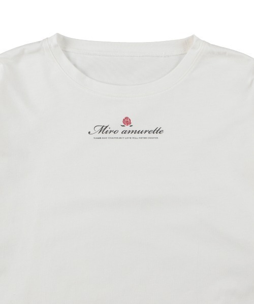 MIRO AMURETTE（ミロアミュレット）の「Eternel rose t-shirt/ロゴ入りオーバーサイズTシャツ（Tシャツ/カットソー・レディース・ホワイト/ピンク・FREE）」の19枚目の写真