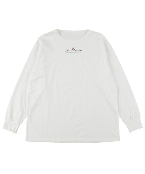MIRO AMURETTE（ミロアミュレット）の「Eternel rose t-shirt/ロゴ入りオーバーサイズTシャツ（Tシャツ/カットソー・レディース・ホワイト/ピンク・FREE）」の21枚目の写真