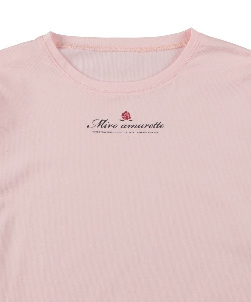 MIRO AMURETTE（ミロアミュレット）の「Eternel rose t-shirt/ロゴ入りオーバーサイズTシャツ（Tシャツ/カットソー・レディース・ホワイト/ピンク・FREE）」の15枚目の写真