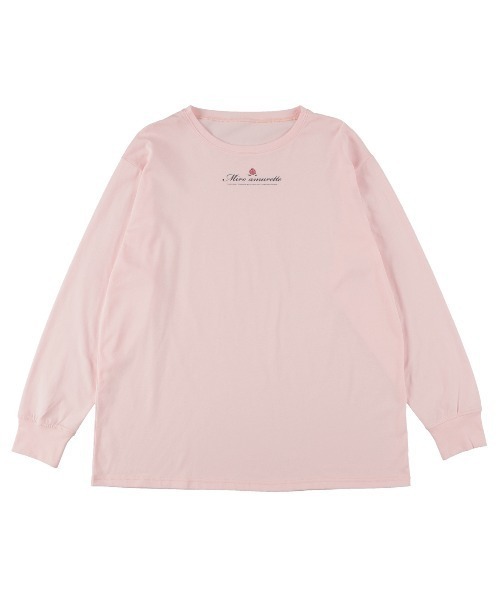MIRO AMURETTE（ミロアミュレット）の「Eternel rose t-shirt/ロゴ入りオーバーサイズTシャツ（Tシャツ/カットソー・レディース・ホワイト/ピンク・FREE）」の7枚目の写真