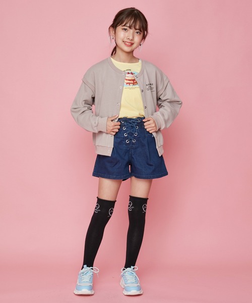JENNI love(ジェニィラブ)の「袖レイヤード風カーデ(カーディガン/ボレロ・キッズ・ベージュ/グリーン/ブラック・140cm/160cm/130cm/150cm)」の9枚目の写真