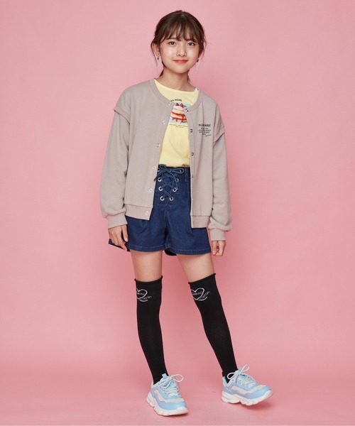 JENNI love(ジェニィラブ)の「袖レイヤード風カーデ(カーディガン/ボレロ・キッズ・ベージュ/グリーン/ブラック・140cm/160cm/130cm/150cm)」の5枚目の写真