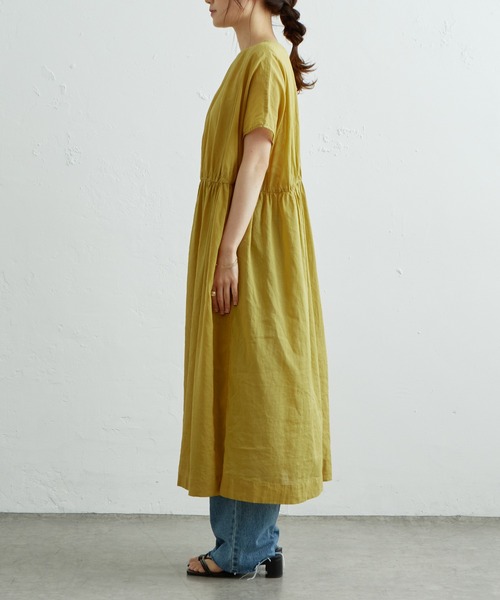 PUAL CE CIN（ピュアルセシン）の「コットンラミー2WAYワンピース（ワンピース・レディース・マスタード/ライトベージュ/チャコールグレー・FREE）」の17枚目の写真