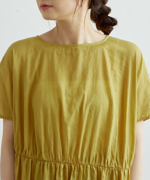 PUAL CE CIN（ピュアルセシン）の「コットンラミー2WAYワンピース（ワンピース・レディース・マスタード/ライトベージュ/チャコールグレー・FREE）」の20枚目の写真