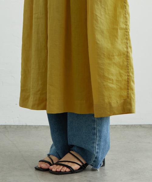 PUAL CE CIN（ピュアルセシン）の「コットンラミー2WAYワンピース（ワンピース・レディース・マスタード/ライトベージュ/チャコールグレー・FREE）」の22枚目の写真