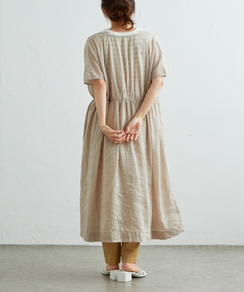 PUAL CE CIN（ピュアルセシン）の「コットンラミー2WAYワンピース（ワンピース・レディース・マスタード/ライトベージュ/チャコールグレー・FREE）」の15枚目の写真