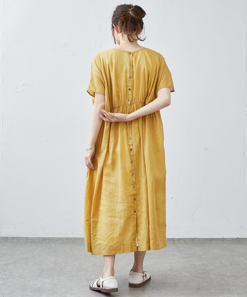 PUAL CE CIN（ピュアルセシン）の「コットンラミー2WAYワンピース（ワンピース・レディース・マスタード/ライトベージュ/チャコールグレー・FREE）」の10枚目の写真
