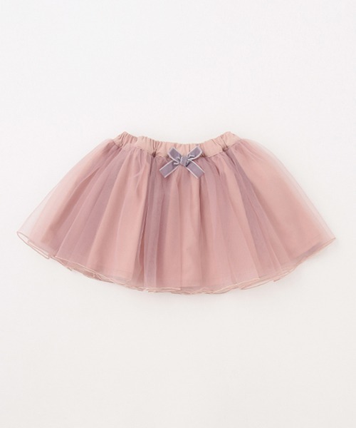 petit main(プティマイン)の「チュールスカート(スカート・キッズ・ピンク/アイボリー/ブルーグレー・80cm/90cm/110cm/100cm/120cm/130cm)」の3枚目の写真
