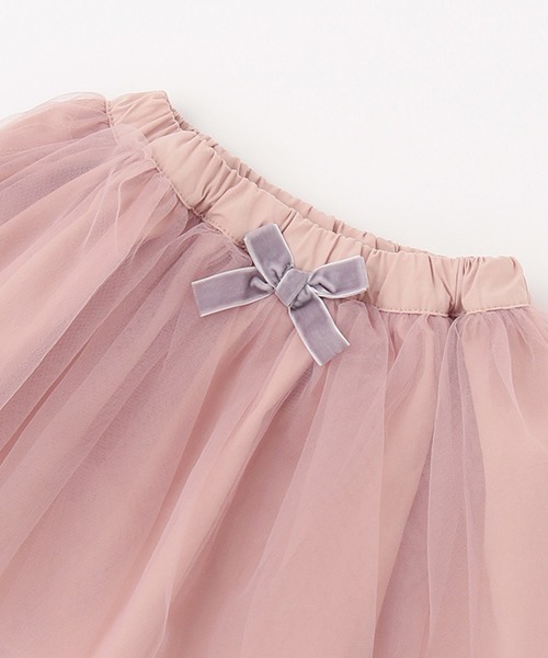 petit main(プティマイン)の「チュールスカート(スカート・キッズ・ピンク/アイボリー/ブルーグレー・80cm/90cm/110cm/100cm/120cm/130cm)」の7枚目の写真