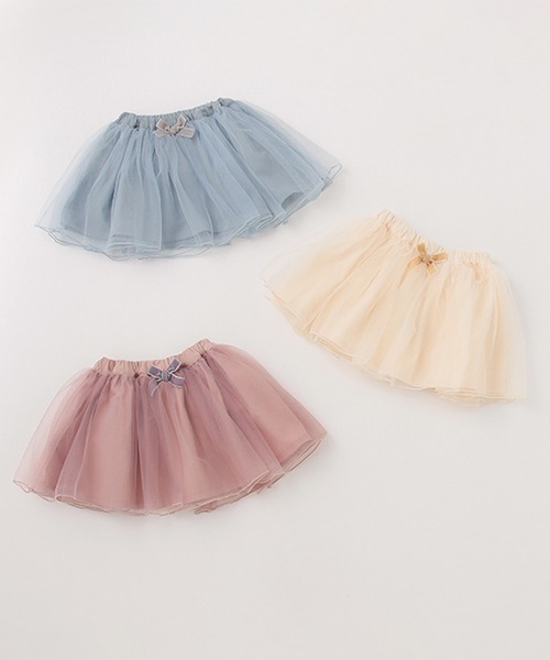 petit main(プティマイン)の「チュールスカート(スカート・キッズ・ピンク/アイボリー/ブルーグレー・80cm/90cm/110cm/100cm/120cm/130cm)」の8枚目の写真