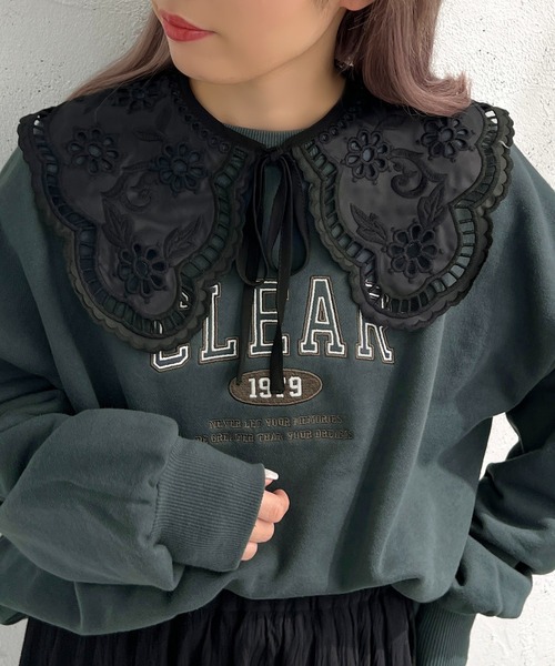 apres jour mignon(アプレジュールミニョン)の「レース付け襟【ZOZOTOWN限定アイテム】(付け襟・レディース・ブラック/オフホワイト・フリー)」の1枚目の写真