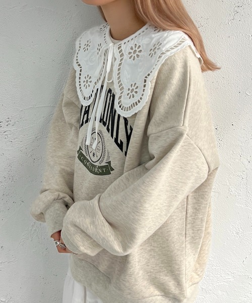 apres jour mignon(アプレジュールミニョン)の「レース付け襟【ZOZOTOWN限定アイテム】(付け襟・レディース・ブラック/オフホワイト・フリー)」の11枚目の写真