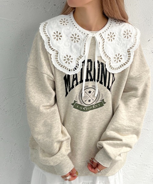 apres jour mignon(アプレジュールミニョン)の「レース付け襟【ZOZOTOWN限定アイテム】(付け襟・レディース・ブラック/オフホワイト・フリー)」の7枚目の写真