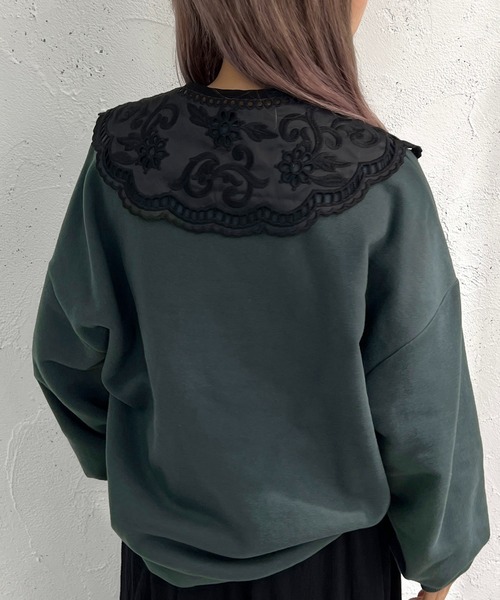 apres jour mignon(アプレジュールミニョン)の「レース付け襟【ZOZOTOWN限定アイテム】(付け襟・レディース・ブラック/オフホワイト・フリー)」の8枚目の写真