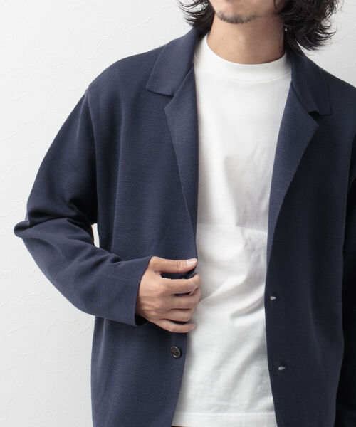 NOLLEY'S goodman(ノーリーズグッドマン)の「ミラノリブ ラペルカーディガン ニットジャケット(カーディガン/ボレロ・メンズ・イエロー/ブラック/グレイッシュベージュ/ネイビー・M/S/L)」の18枚目の写真