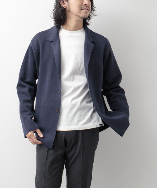 NOLLEY'S goodman(ノーリーズグッドマン)の「ミラノリブ ラペルカーディガン ニットジャケット(カーディガン/ボレロ・メンズ・イエロー/ブラック/グレイッシュベージュ/ネイビー・M/S/L)」の10枚目の写真