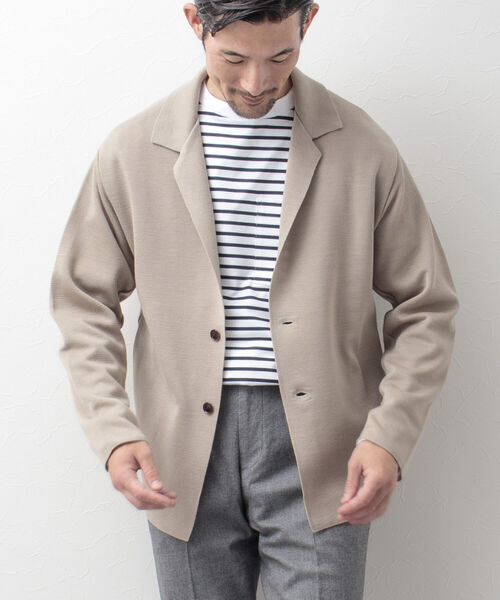 NOLLEY'S goodman(ノーリーズグッドマン)の「ミラノリブ ラペルカーディガン ニットジャケット(カーディガン/ボレロ・メンズ・イエロー/ブラック/グレイッシュベージュ/ネイビー・M/S/L)」の19枚目の写真