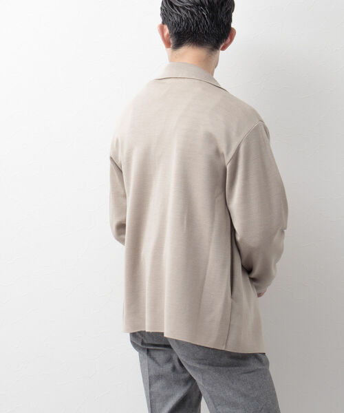 NOLLEY'S goodman(ノーリーズグッドマン)の「ミラノリブ ラペルカーディガン ニットジャケット(カーディガン/ボレロ・メンズ・イエロー/ブラック/グレイッシュベージュ/ネイビー・M/S/L)」の11枚目の写真