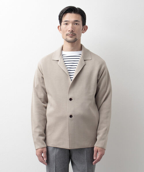 NOLLEY'S goodman(ノーリーズグッドマン)の「ミラノリブ ラペルカーディガン ニットジャケット(カーディガン/ボレロ・メンズ・イエロー/ブラック/グレイッシュベージュ/ネイビー・M/S/L)」の9枚目の写真