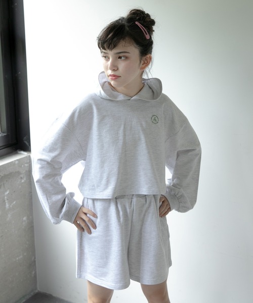 GLOBAL WORK(グローバルワーク)の「ミニ裏毛セットアップ/AND YUA ANY/157229(ワンピース・キッズ・チャコールグレー/ライトグレー・150cm/160cm)」の7枚目の写真