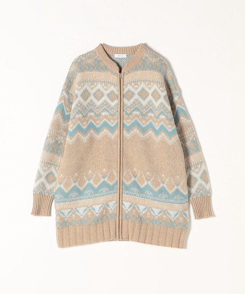 ノルディック ジャカード ジップ カーディガン　 ＋2点おまとめ　合計3点 ノルディックジャカードジップアップニットカーディガン（ニット