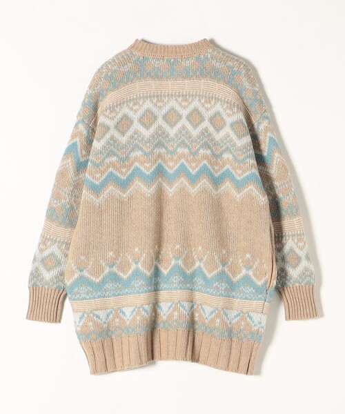 セール】SHIPS any:〈手洗い可能〉ノルディック ジャカード ジップ